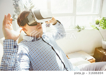 The man with glasses of virtual reality. Future The man with glasses of virtual reality. Future 31686894