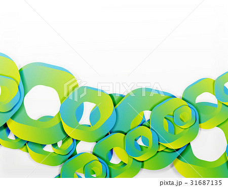 Geometric abstract background, cut chain shapes or 31687135