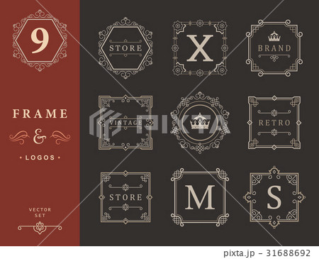 Set Luxury Logos and Monogram Template 31688692