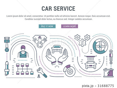 Website Banner and Landing Page Car Service 31688775