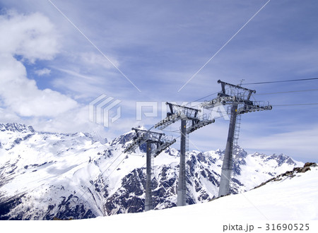 Ropeway at ski resort Ropeway at ski resort 31690525