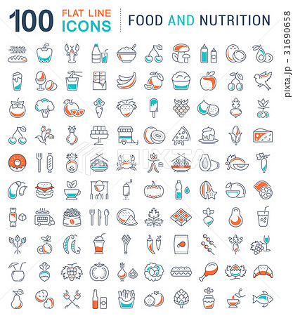 Set Line Icons Food Set Line Icons Food 31690658