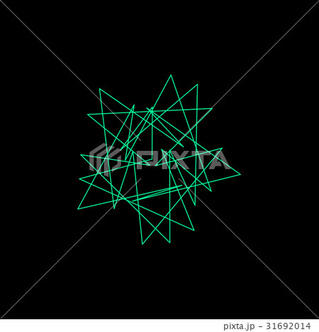 Abstract geometric shape of lines. Vector outline  31692014