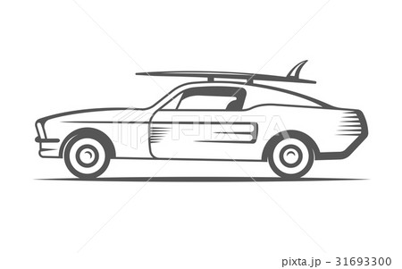 Vector Vintage Surf Car 31693300