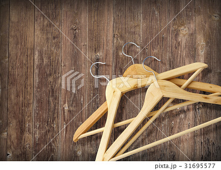 clothing hanger on wooden 31695577