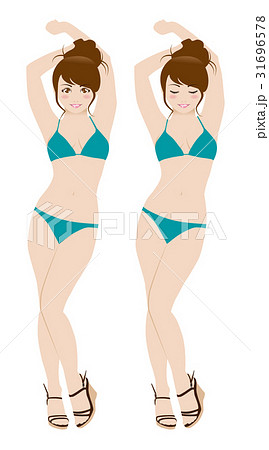 イラスト ダイエットボディ 全身 A 04 イラスト ダイエットボディ 全身 A 04 31696578