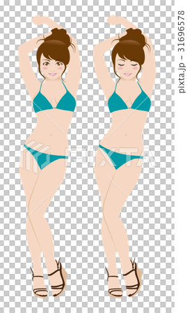 イラスト ダイエットボディ 全身 A 04 イラスト ダイエットボディ 全身 A 04 31696578