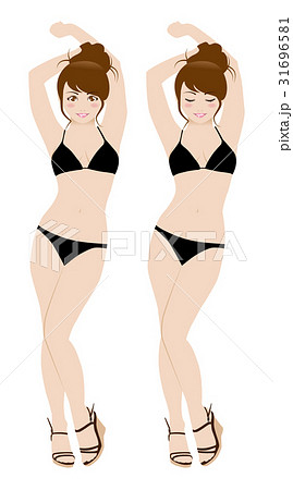 イラスト ダイエットボディ 全身 A 07 イラスト ダイエットボディ 全身 A 07 31696581