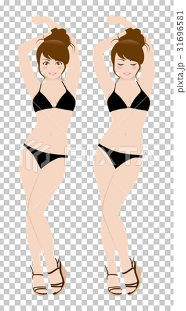 イラスト ダイエットボディ 全身 A 07 イラスト ダイエットボディ 全身 A 07 31696581