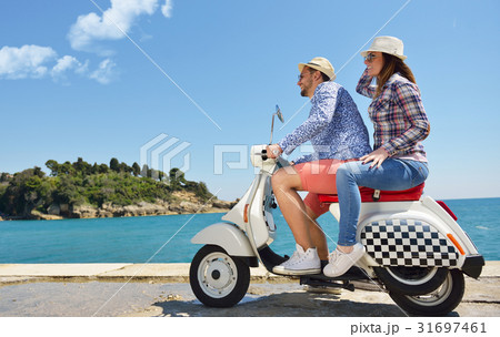 Beautiful young couple in love enjoying and having 31697461