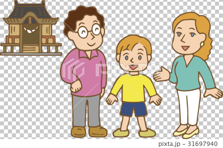 Foreign family - shrine - outline brown Foreign family - shrine - outline brown 31697940