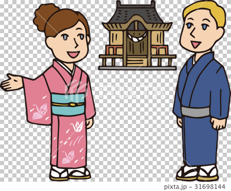 外国人カップルー神社 31698144