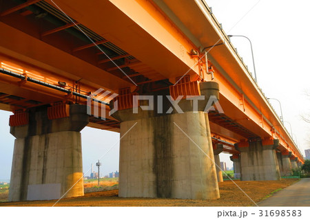 新荒川大橋とその橋脚部分 31698583