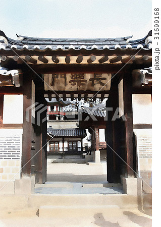 世界文化遺産 水彩画 昌徳宮 31699168