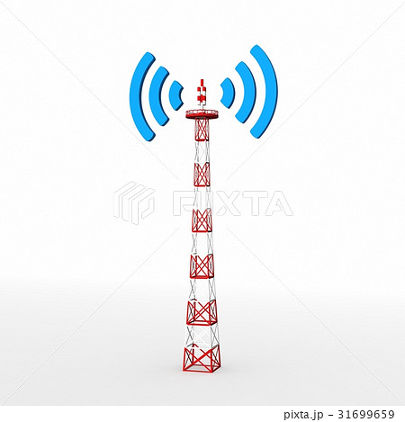 tower telephone signal 3d rendering 31699659