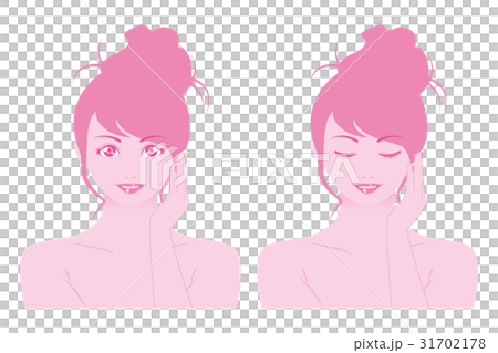 イラスト 女性 フェイスケア A 05 イラスト 女性 フェイスケア A 05 31702178