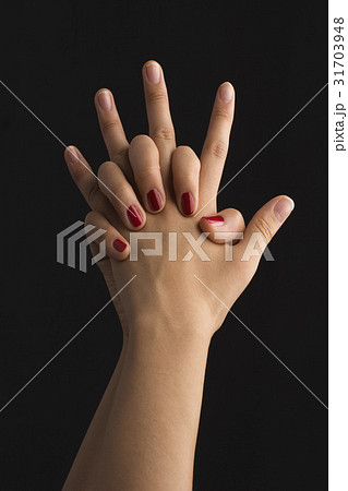 ポッド 手を組む 人の写真素材