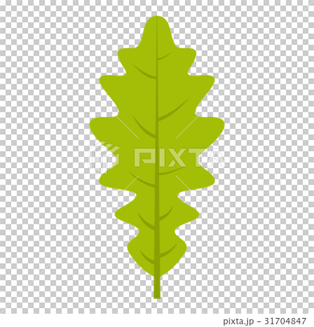 Green oak leaf icon isolated - Stock Illustration [31704847] - PIXTA