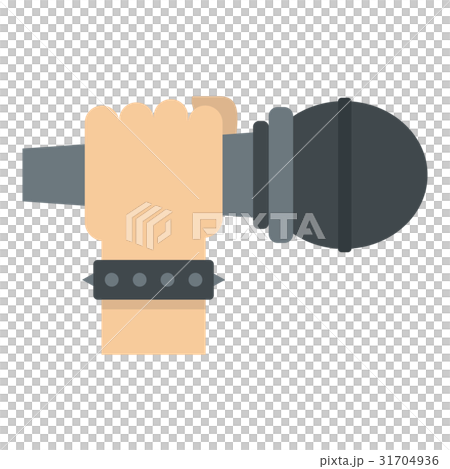 Hand microphone icon isolated 31704936