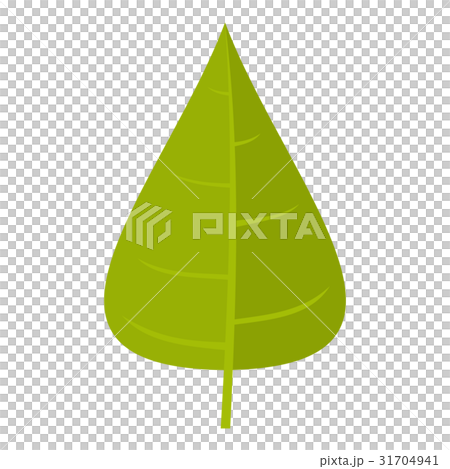 Green poplar leaf icon isolated - Stock Illustration [31704941] - PIXTA