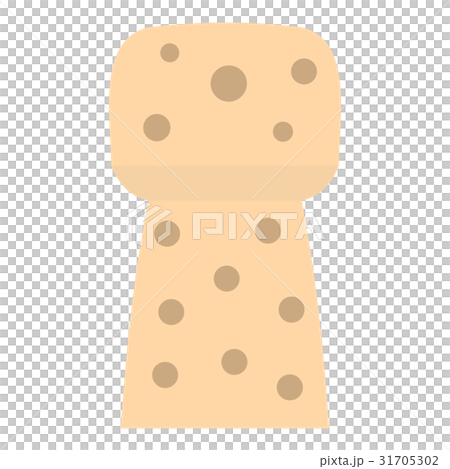 Wine wooden cork icon isolated - Stock Illustration [31705302] - PIXTA