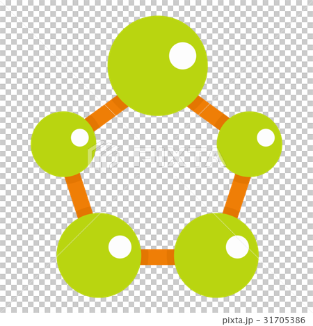 Abstract green molecules icon isolated - Stock Illustration [31705386 ...