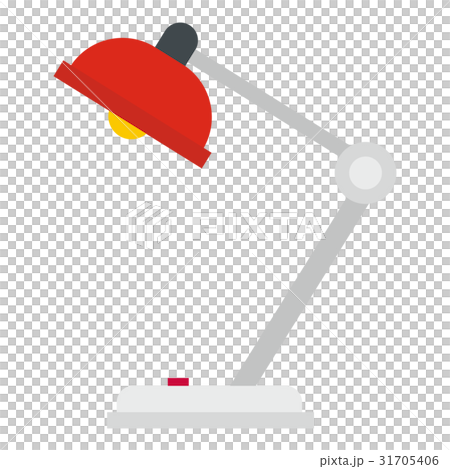 Red desk lamp icon isolated Red desk lamp icon isolated 31705406