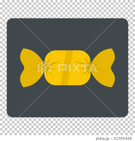 Candy in yellow wrap icon isolated 31705426