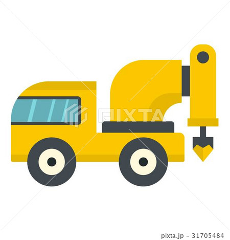 Yellow drilling machine icon isolated 31705484