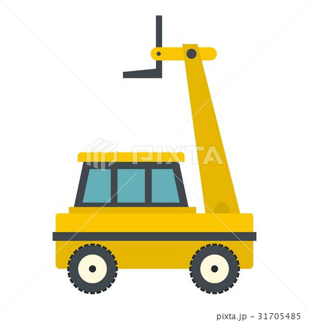 Yellow cherry picker icon isolated Yellow cherry picker icon isolated 31705485
