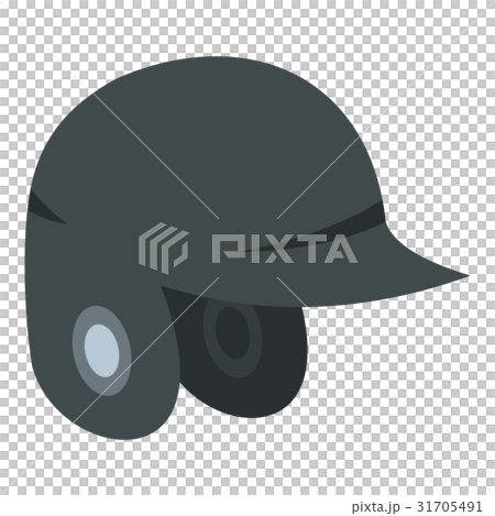 Grey baseball helmet icon isolated Grey baseball helmet icon isolated 31705491