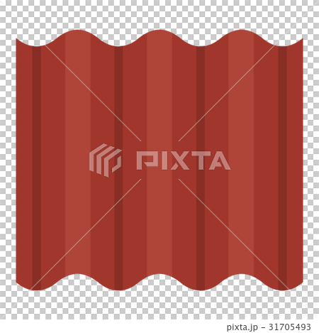 Steel colored goffered plate for roof icon 31705493