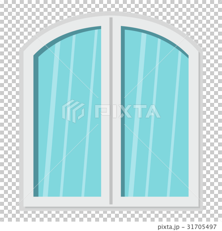 White window arched frame icon isolated - Stock Illustration [31705497 ...