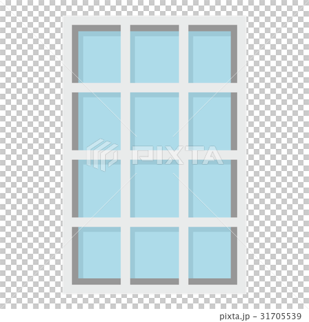 White latticed rectangle window icon isolated - Stock Illustration ...