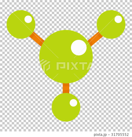Abstract green molecules icon isolated - Stock Illustration [31705552 ...