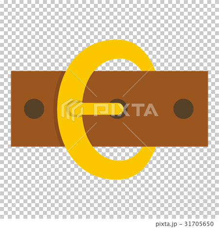 Gold oval buckle icon isolated 31705650