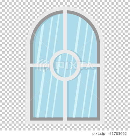 White arched window icon isolated - Stock Illustration [31705662] - PIXTA