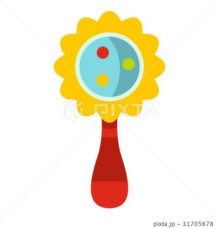 Colorful baby rattle icon isolated Colorful baby rattle icon isolated 31705678