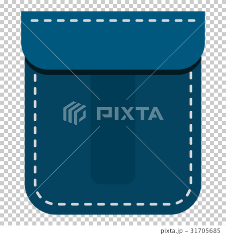 Blue pocket icon isolated-插圖素材 [31705685] - PIXTA圖庫