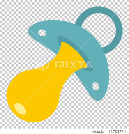 Blue baby pacifier icon isolated Blue baby pacifier icon isolated 31705734
