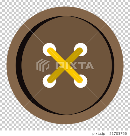 Brown clothing button icon isolated - Stock Illustration [31705766] - PIXTA