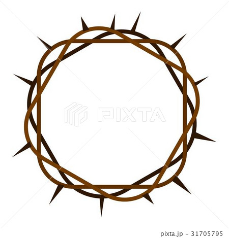 Crown of thorns icon isolated Crown of thorns icon isolated 31705795