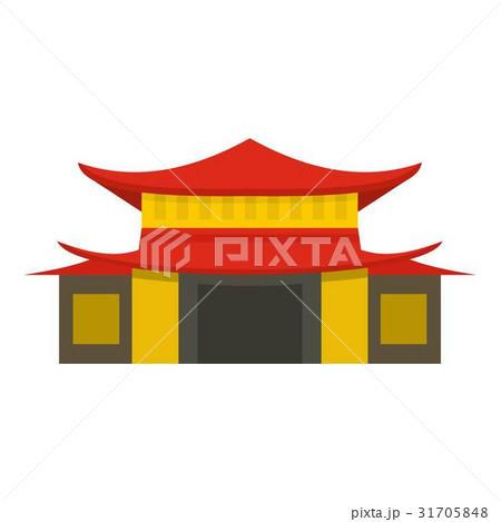 Chinese temple icon isolated 31705848