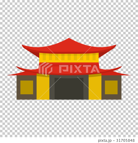 Chinese temple icon isolated 31705848