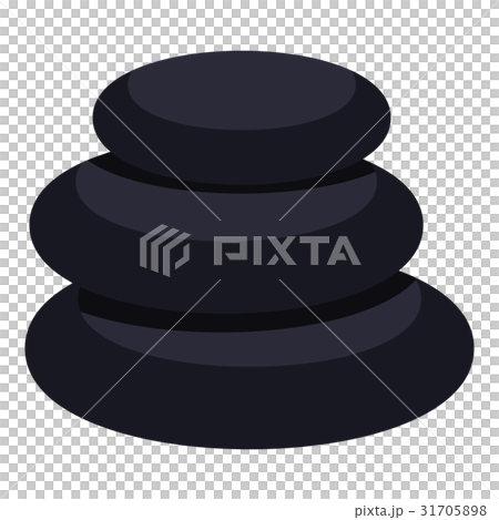 Stack of black basalt balancing stones icon Stack of black basalt balancing stones icon 31705898