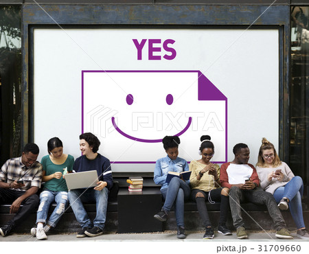 Paper Sheet Smiling Happiness Word 31709660