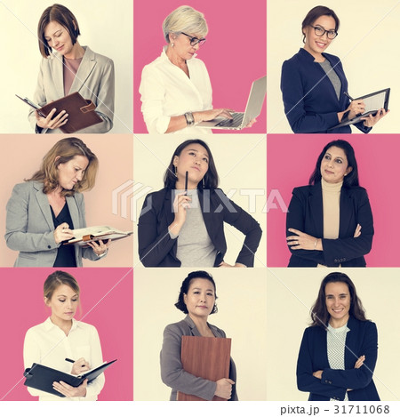 People Set of Diversity Business Women Studio Portrait People Set of Diversity Business Women Studio Portrait 31711068