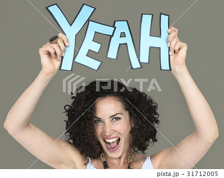Adult Women Hands Yeah Word Expression Studio 31712005