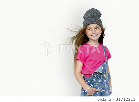 Little Girl Smiling Posture Concept Little Girl Smiling Posture Concept 31712213