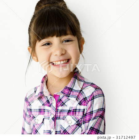 Young asian girl cheerful head and shoulder smiling portrait 31712497